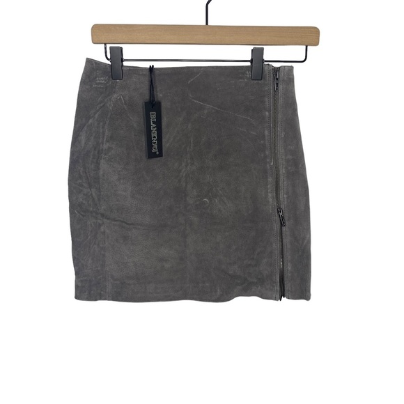 Blank NYC Dresses & Skirts - BlankNYC leather suede mini skirt gray NWT